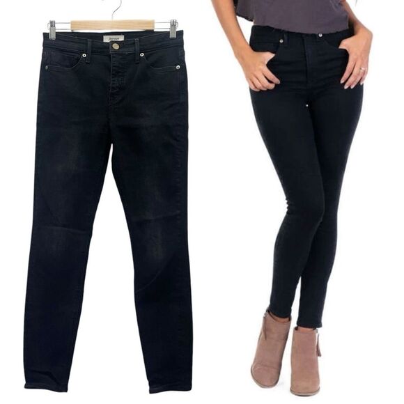 Revtown Jeans Decade Denim Size 28 | 6 Mid Rise Skinny Ankle Jean Jet Black Wash - Picture 1 of 14